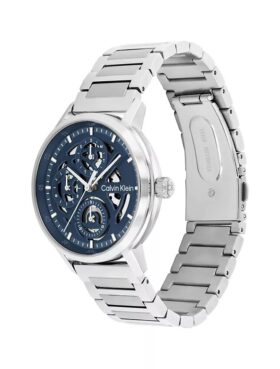Reloj multifunción con esfera expuesta y brazalete de eslabones Reloj multifunción con esfera expuesta y brazalete de eslabones