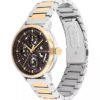 Reloj multifunción con esfera expuesta y brazalete de eslabones