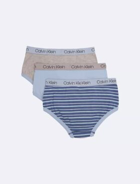 Slips de algodón elástico con logotipo para niños, paquete de 3