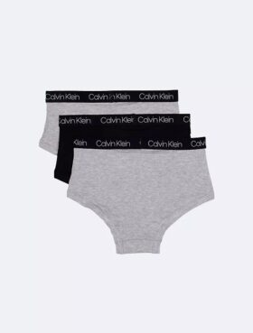 Slips de algodón elástico con logotipo para niños, paquete de 3
