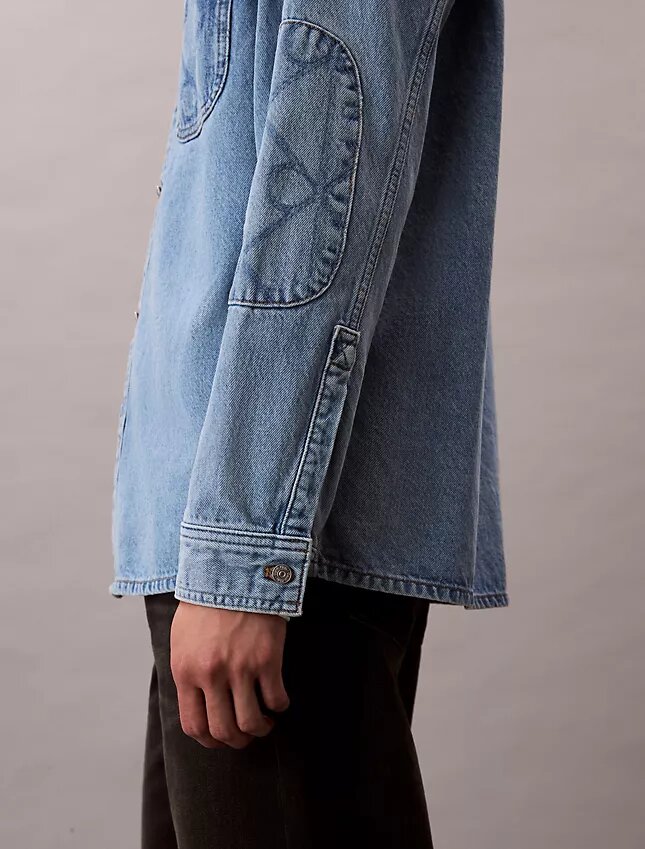 Sobrecamiseta Denim con emblema de los 90 Sobrecamiseta Denim con emblema de los 90