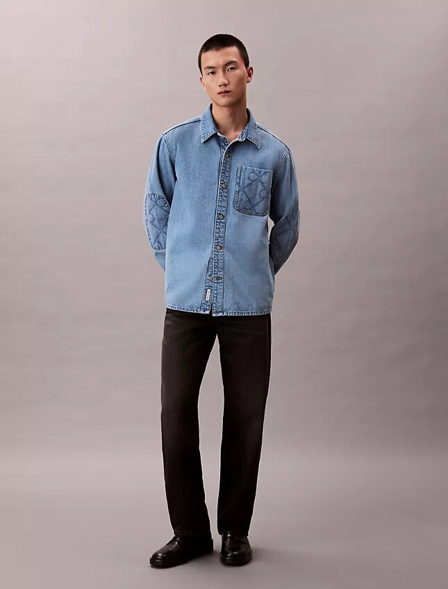 Sobrecamiseta Denim con emblema de los 90 Sobrecamiseta Denim con emblema de los 90