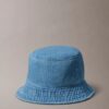 Sombrero de pescador de Denim lavado con logotipo bordado Sombrero de pescador de Denim lavado con logotipo bordado