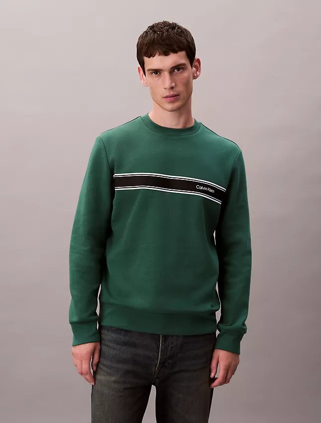 Sudadera clásica de felpa a rayas Sudadera clásica de felpa a rayas