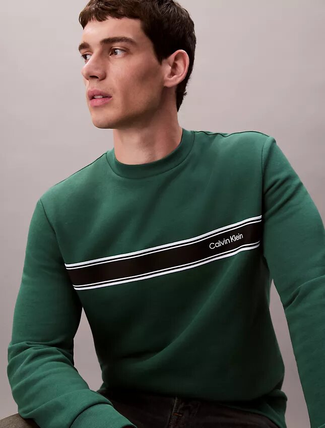 Sudadera clásica de felpa a rayas Sudadera clásica de felpa a rayas