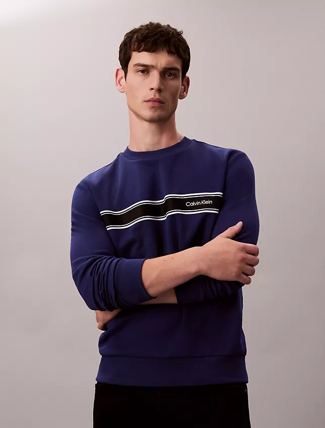 Sudadera clásica de felpa a rayas Sudadera clásica de felpa a rayas