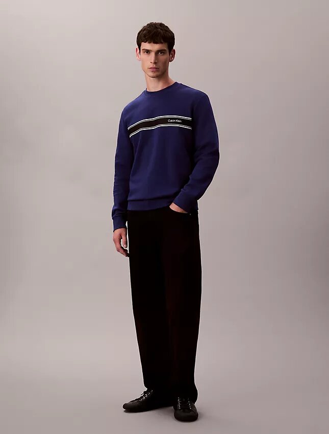 Sudadera clásica de felpa a rayas Sudadera clásica de felpa a rayas