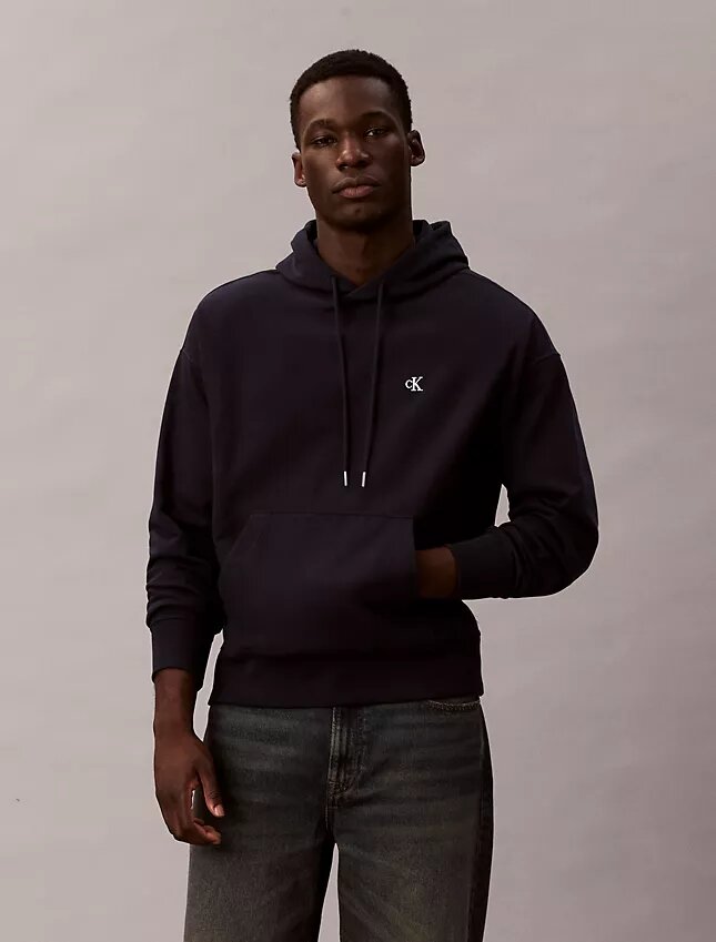 Sudadera con capucha de felpa Monogram relajada de felpa de alta calidad Sudadera con capucha de felpa Monogram relajada de felpa de alta calidad