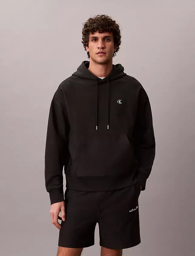 Sudadera con capucha de felpa Monogram relajada de felpa de alta calidad Sudadera con capucha de felpa Monogram relajada de felpa de alta calidad