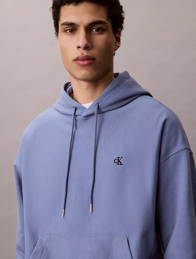 Sudadera con capucha de felpa Monogram relajada de felpa de alta calidad Sudadera con capucha de felpa Monogram relajada de felpa de alta calidad