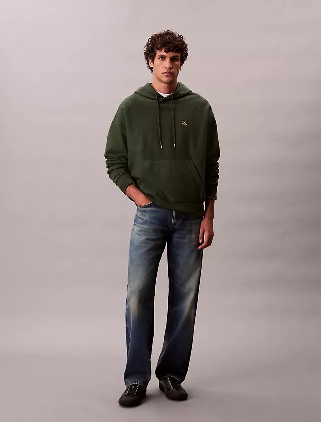 Sudadera con capucha de felpa Monogram relajada de felpa de alta calidad Sudadera con capucha de felpa Monogram relajada de felpa de alta calidad