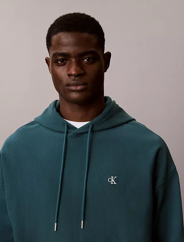Sudadera con capucha de felpa Monogram relajada de felpa de alta calidad Sudadera con capucha de felpa Monogram relajada de felpa de alta calidad