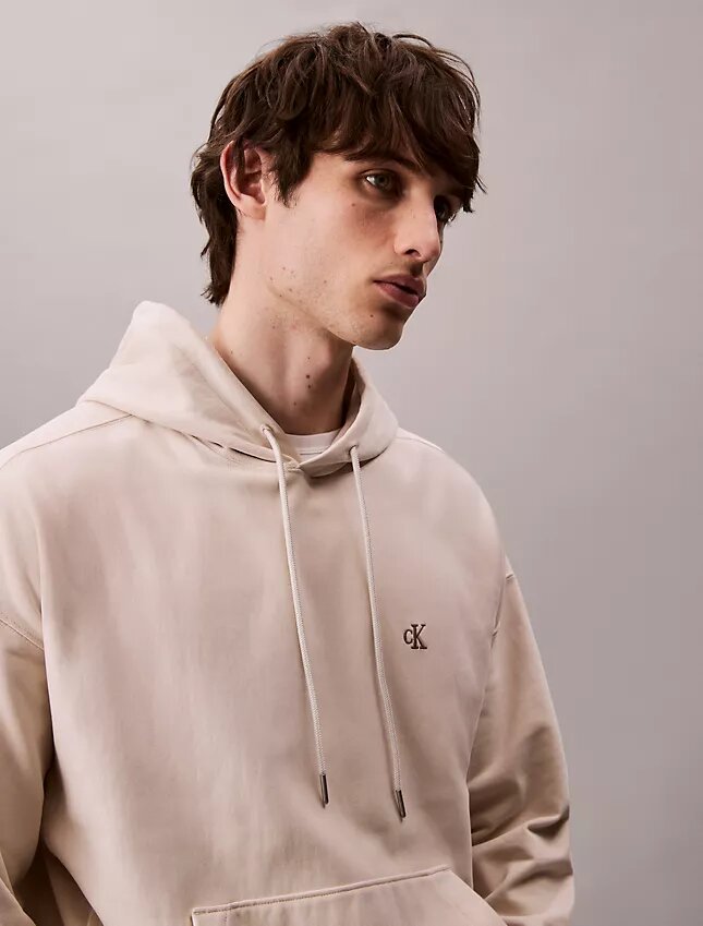 Sudadera con capucha de felpa Monogram relajada de felpa de alta calidad Sudadera con capucha de felpa Monogram relajada de felpa de alta calidad