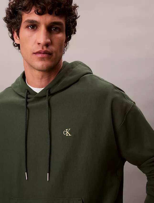 Sudadera con capucha de felpa Monogram relajada de felpa de alta calidad Sudadera con capucha de felpa Monogram relajada de felpa de alta calidad