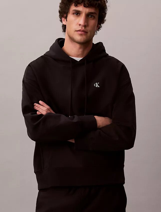 Sudadera con capucha de felpa Monogram relajada de felpa de alta calidad Sudadera con capucha de felpa Monogram relajada de felpa de alta calidad