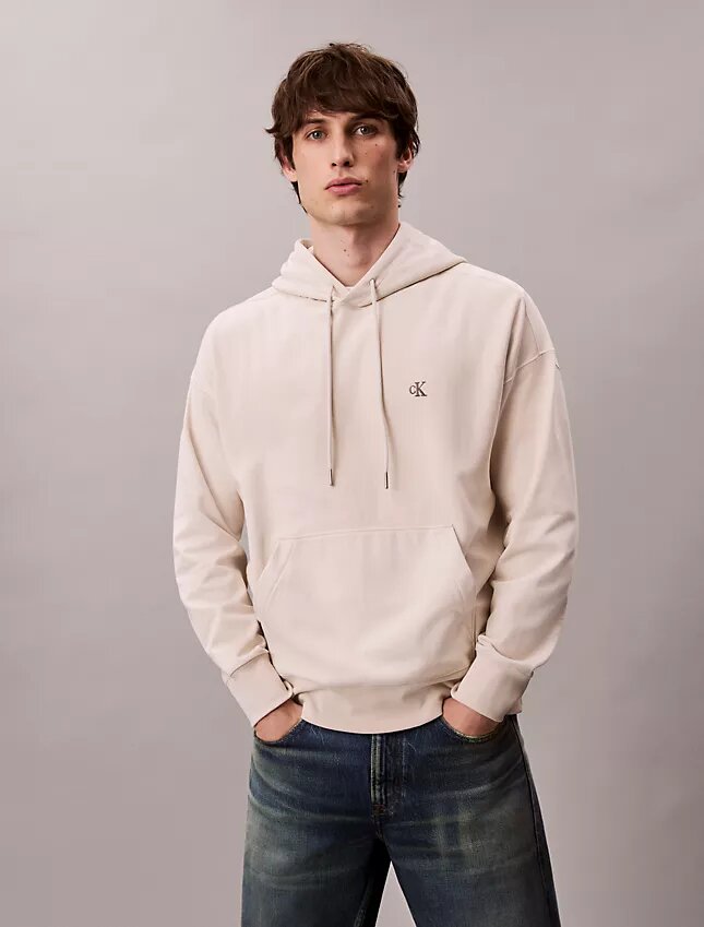 Sudadera con capucha de felpa Monogram relajada de felpa de alta calidad Sudadera con capucha de felpa Monogram relajada de felpa de alta calidad