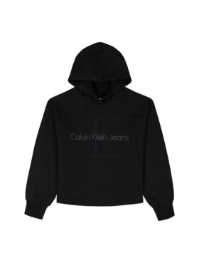 Sudadera con capucha de felpa Monologo para niñas
