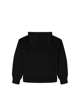 Sudadera con capucha de felpa para niñas con gráfico del logotipo Sudadera con capucha de felpa para niñas con gráfico del logotipo