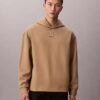 Sudadera con capucha de mezcla de lana con logotipo Sudadera con capucha de mezcla de lana con logotipo