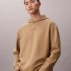 Sudadera con capucha de mezcla de lana con logotipo Sudadera con capucha de mezcla de lana con logotipo