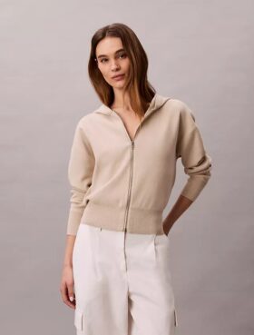 Sudadera con capucha de punto holgada Sudadera con capucha de punto holgada