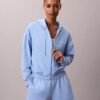 Sudadera con capucha de rizo de mezcla de algodón para dormir