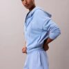 Sudadera con capucha de rizo de mezcla de algodón para dormir