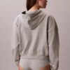 Sudadera con capucha y cremallera completa de jersey de algodón con logotipo Sudadera con capucha y cremallera completa de jersey de algodón con logotipo