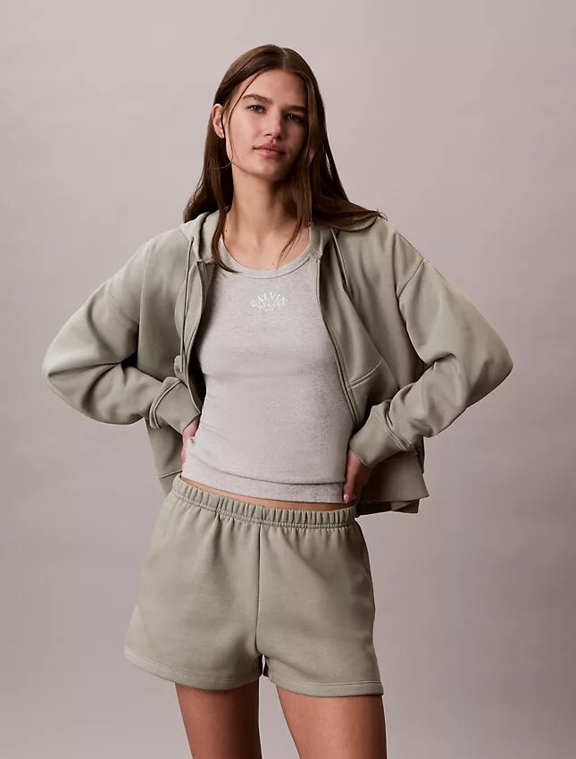 Sudadera con capucha y cremallera de felpa con Monogram Sudadera con capucha y cremallera de felpa con Monogram