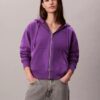 Sudadera con capucha y cremallera de felpa francesa con logotipo de archivo