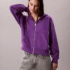 Sudadera con capucha y cremallera de felpa francesa con logotipo de archivo