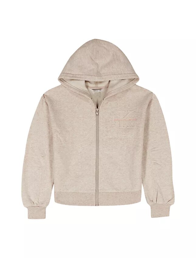 Sudadera con capucha y cremallera de felpa para niñas Sudadera con capucha y cremallera de felpa para niñas