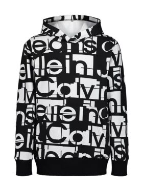 Sudadera con capucha y logo gráfico tonal para niños