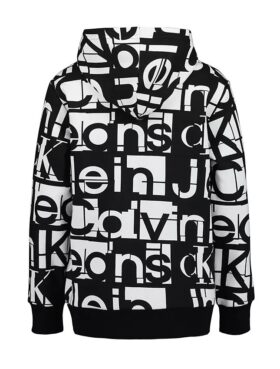 Sudadera con capucha y logo gráfico tonal para niños