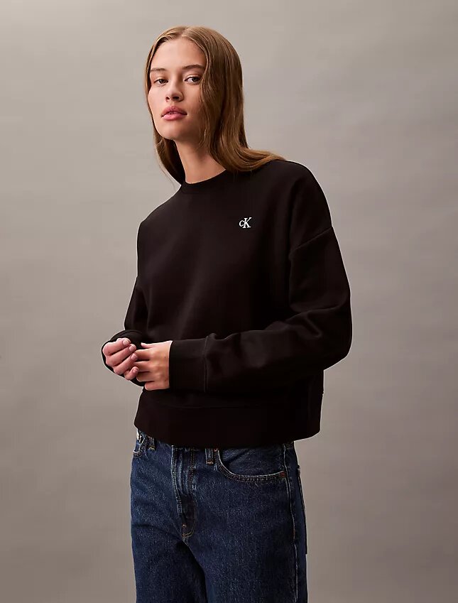 Sudadera corta de felpa con Monogram Sudadera corta de felpa con Monogram