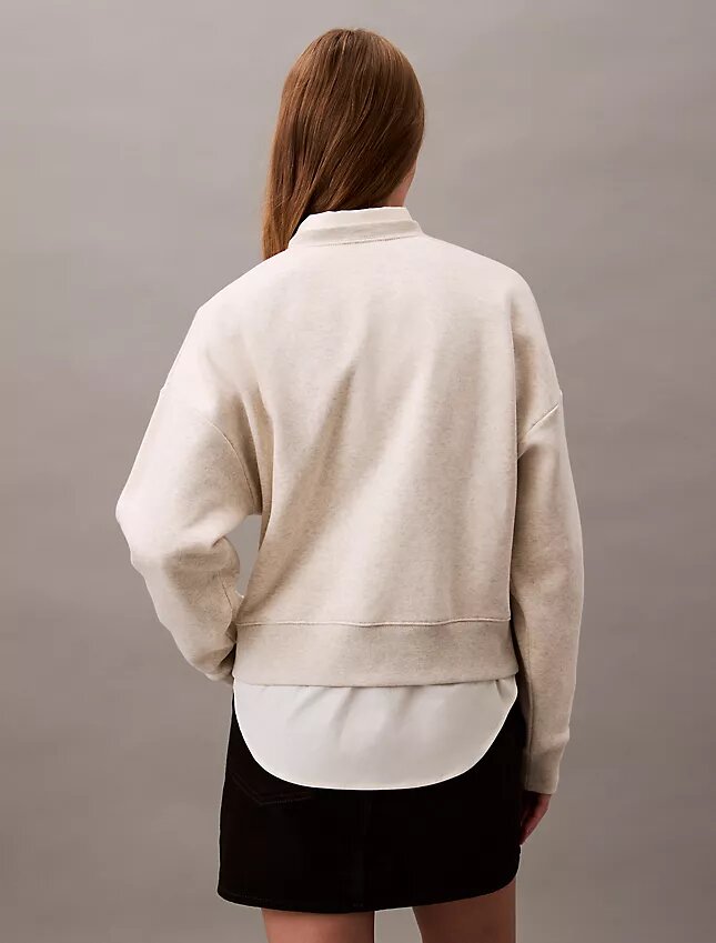 Sudadera corta de felpa con Monogram Sudadera corta de felpa con Monogram