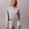 Sudadera corta de felpa francesa de corte holgado