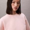 Sudadera corta de felpa francesa de corte holgado