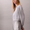 Sudadera corta de felpa francesa de corte holgado