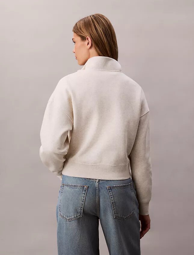 Sudadera de cuello alto con cremallera de un cuarto y logo de archivo Sudadera de cuello alto con cremallera de un cuarto y logo de archivo