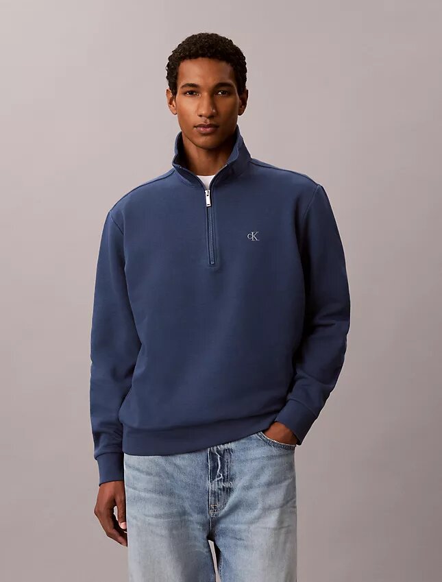 Sudadera de felpa con cremallera de un cuarto y logotipo de archivo Sudadera de felpa con cremallera de un cuarto y logotipo de archivo