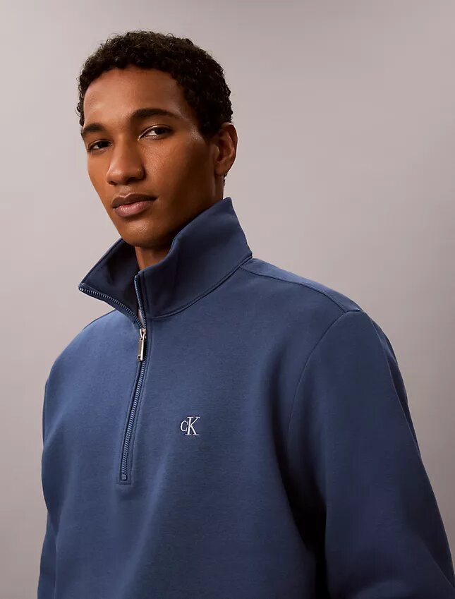 Sudadera de felpa con cremallera de un cuarto y logotipo de archivo Sudadera de felpa con cremallera de un cuarto y logotipo de archivo