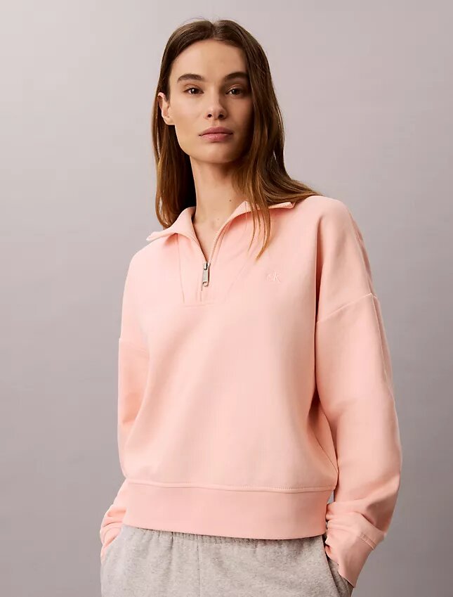 Sudadera de felpa con cremallera de un cuarto y Monogram Sudadera de felpa con cremallera de un cuarto y Monogram