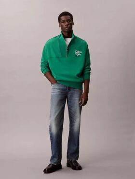 Sudadera de felpa premium con cremallera de un cuarto y corte holgado Sudadera de felpa premium con cremallera de un cuarto y corte holgado