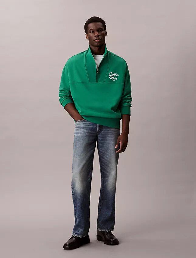 Sudadera de felpa premium con cremallera de un cuarto y corte holgado Sudadera de felpa premium con cremallera de un cuarto y corte holgado