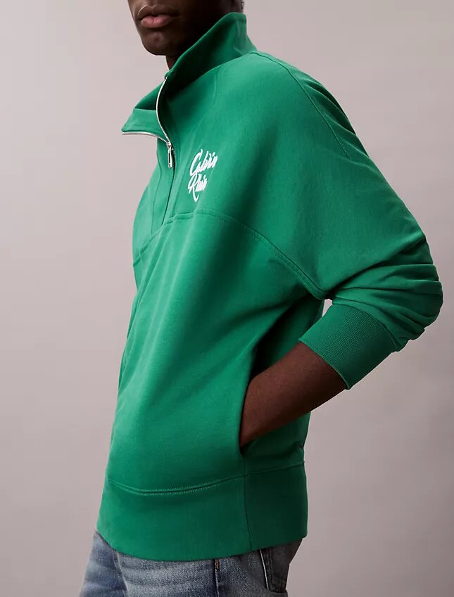 Sudadera de felpa premium con cremallera de un cuarto y corte holgado Sudadera de felpa premium con cremallera de un cuarto y corte holgado