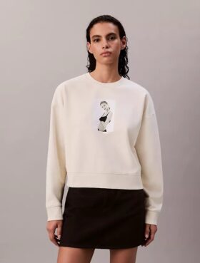 Sudadera holgada con estampado de Kate Moss Sudadera holgada con estampado de Kate Moss