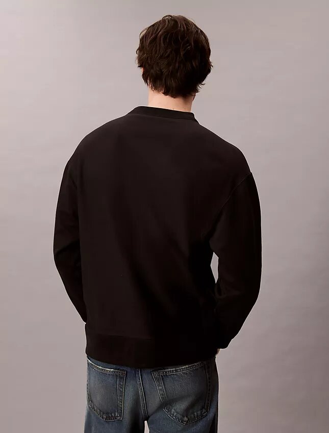 Sudadera holgada de felpa de primera calidad con logotipo Monogram Sudadera holgada de felpa de primera calidad con logotipo Monogram