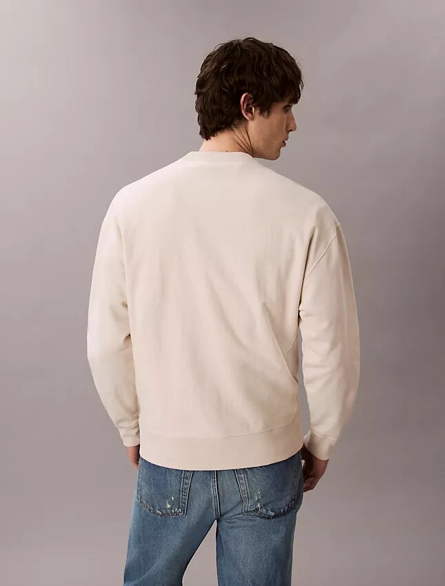Sudadera holgada de felpa de primera calidad con logotipo Monogram Sudadera holgada de felpa de primera calidad con logotipo Monogram