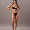 Sujetador balconette Unlined de encaje floral negro de CK